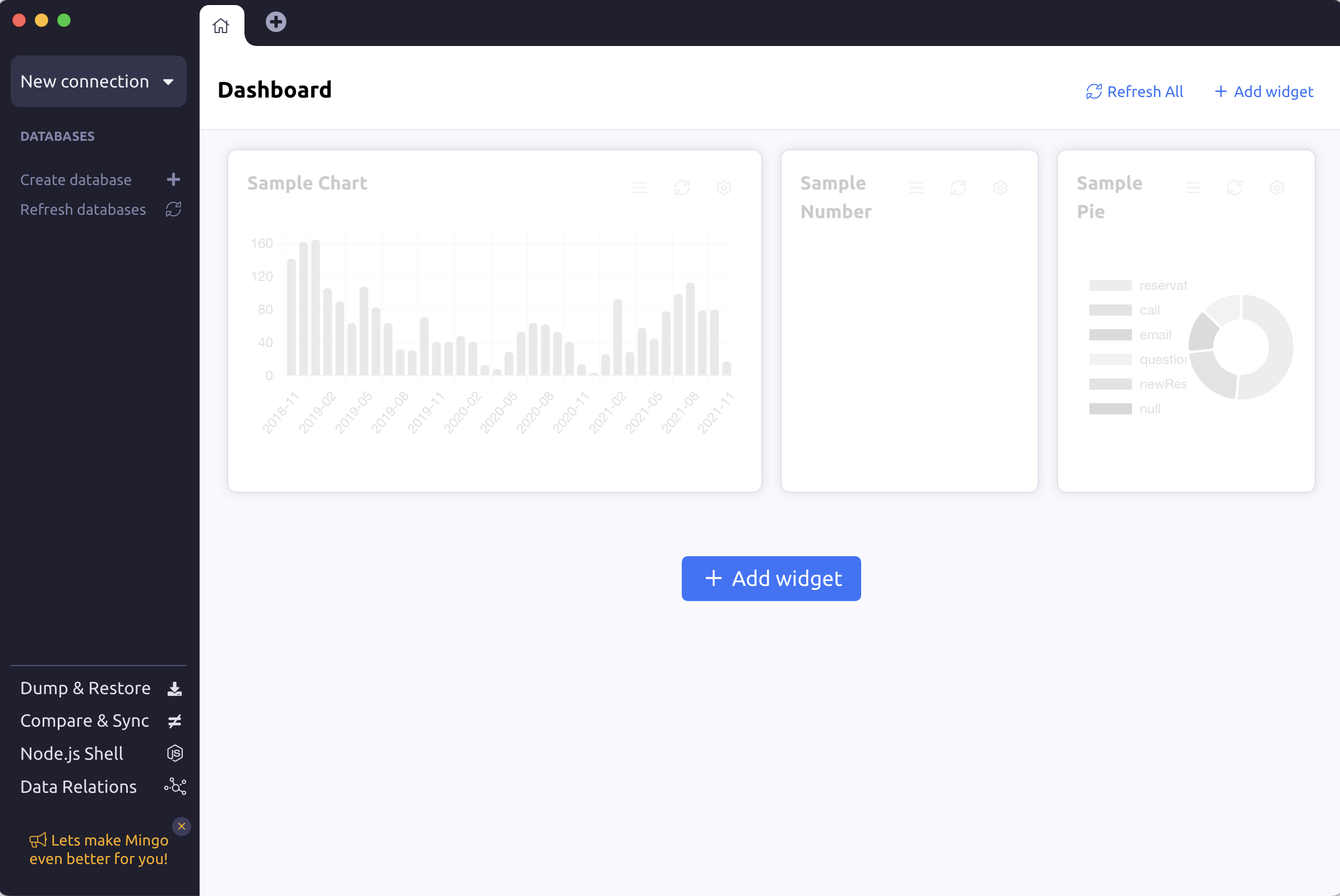 Mingo Dashboard